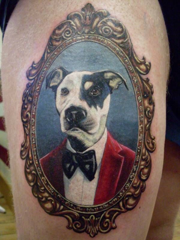 Magnificent Dog Portrait Tattoo Design