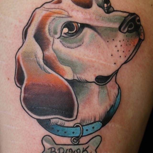 Hundeportrait Tattoo