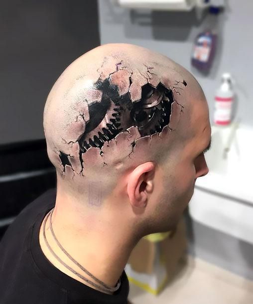 3D-Kopf-Tattoos