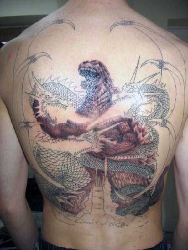 Ideen für Godzilla-Tattoos