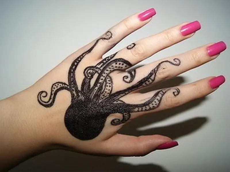 Hand Octopus Tattoo