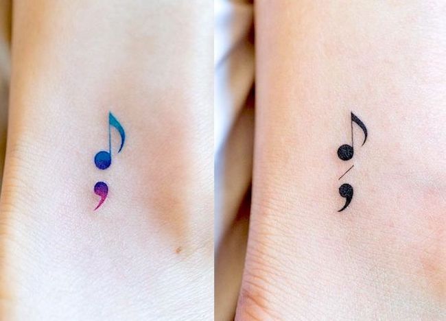 Semicolon Tattoo pictures