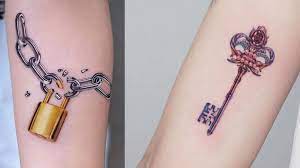 Schloss- und Schlüssel-Tattoos