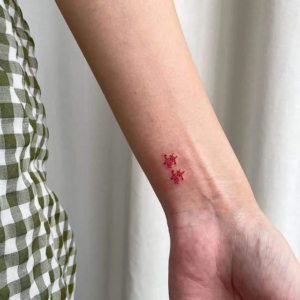 Red Chinese Font Tattoo